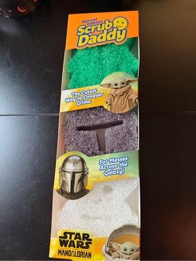 3 New Scrub Daddy Special Edition Star Wars Mandalorian Grog Hover Pram